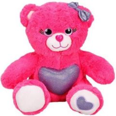 JH12206 - PELUŞ KALPLİ OTURAN AYICIK 26 CM