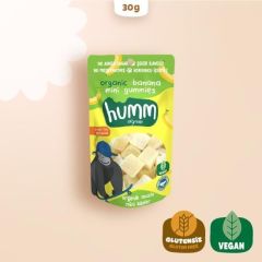 Humm Organik Muzlu Glutensiz Vegan Mini Küpler 30gr