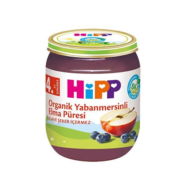 Hipp Organik Yabanmersinli Elma Püresi 125gr