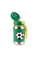 Skip Hop Pipetli Paslanmaz Çelik Suluk 350ml Futbol