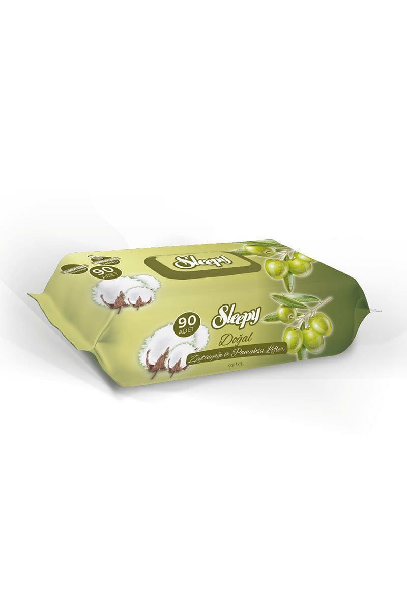 Sleepy Doğal Zeytinyağlı Islak Havlu Mendil 90 Yaprak