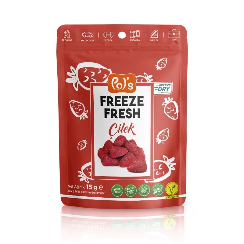 Pol’s Freeze Fresh Dondurularak Kurutulmuş Çilek 15g