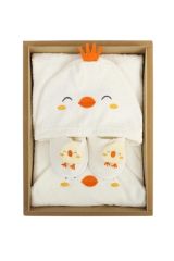 Bebitof Baby Civcivli Bornoz Seti 30038 Ekru