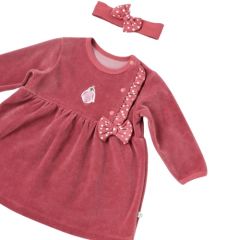 Bibaby Biorganic Little Love Kadife Elbise 76040 Rose Dry