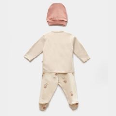 Bibaby Biorganic Ballery Princess 3'Lü Zıbın Set 73314 Bej-Gül Kurusu