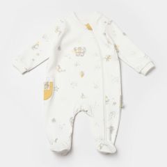 Bibaby Biorganic Penguın Club Bebek Tulum 60775 Ekru Gri