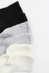 Bistyle Basic 6lı Penye Düz Soket Çorap BS6002 Ekru Gri Siyah