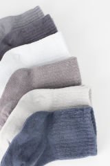 Bistyle Colors 6lı Penye Düz Soket Çorap BS6000 Antrasit