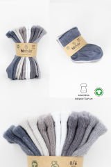 Bistyle Colors 6lı Penye Düz Soket Çorap BS6000 Antrasit