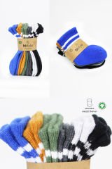 Bistyle 6lı Penye Çemberli Soket Çorap BS6003 Haki