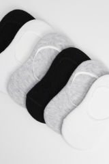 Bistyle 6lı Silikonlu Babet Soket Çorap BS6200 Gri