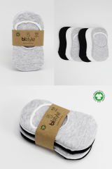 Bistyle 6lı Silikonlu Babet Soket Çorap BS6200 Gri