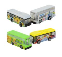 Mini 4'lü Otobüs Seti 7 Cm - 8824A