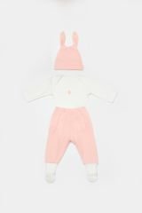 Bibaby Biorganic Bunny 3'Lü Bebek Takım 73326 Pembe