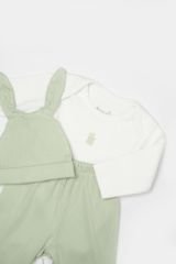 Bibaby Biorganic Bunny 3'Lü Bebek Takım 73326 Yeşil