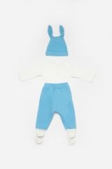 Bibaby Biorganic Bunny 3'Lü Bebek Takım 73326 Mavi