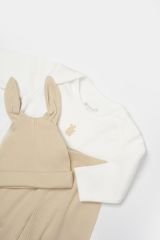 Bibaby Biorganic Bunny 3'Lü Bebek Takım 73326 Bej