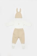 Bibaby Biorganic Bunny 3'Lü Bebek Takım 73326 Bej