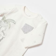 Bibaby Biorganic Koala Jungle Uzun Kol Bebek Body 56969 Gri