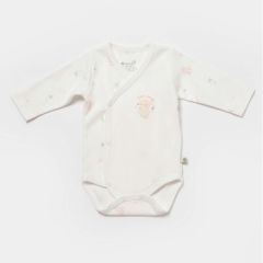Bibaby Biorganic Koala Jungle Uzun Kol Kruvaze Body 56971 Pembe
