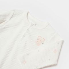 Bibaby Biorganic Koala Jungle Uzun Kol Bebek Body 56973 Pembe
