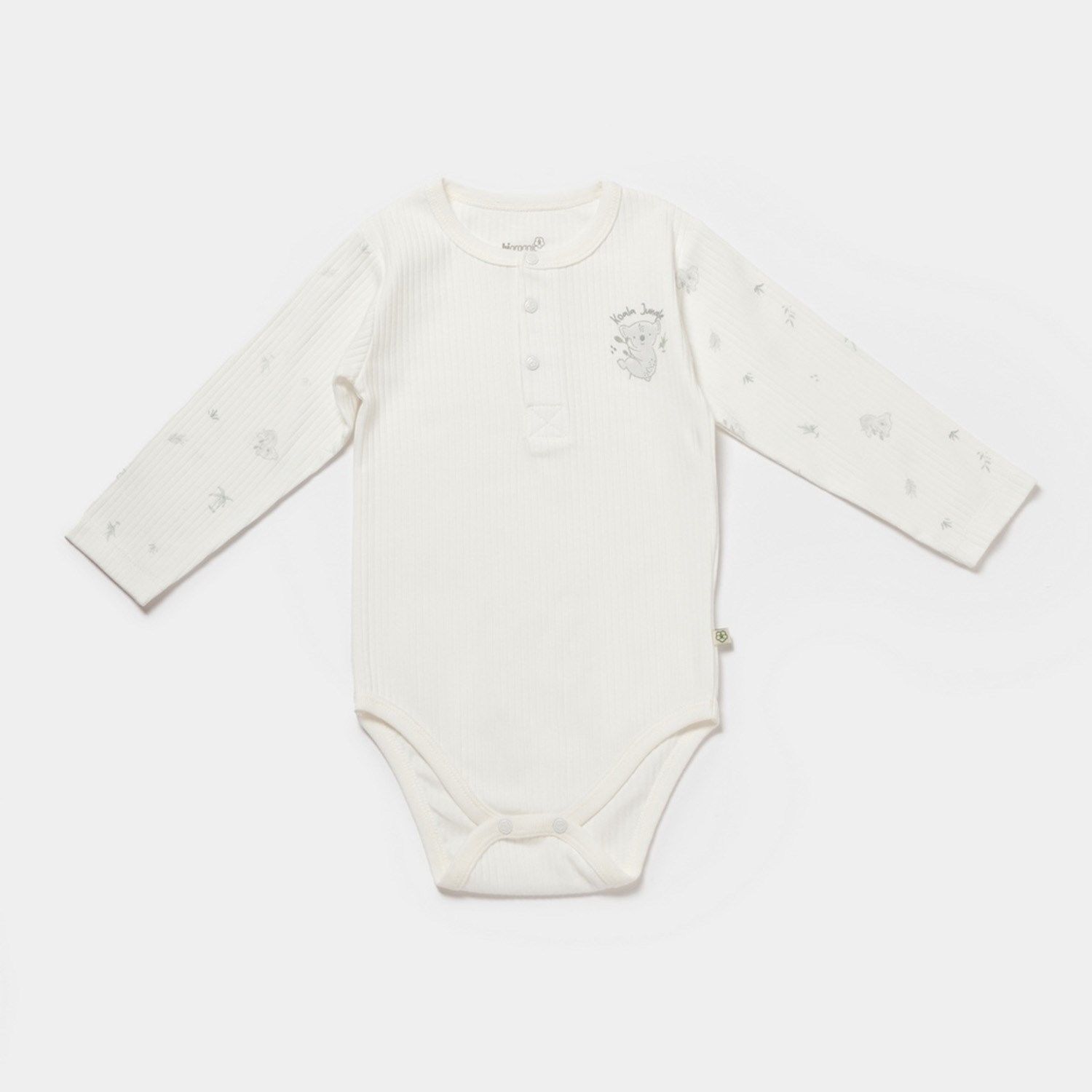 Bibaby Biorganic Koala Jungle Uzun Kol Bebek Body 56973 Gri
