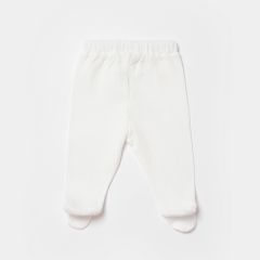 Bibaby Biorganic Waffle Smile Patikli Pantolon 57899 Ekru
