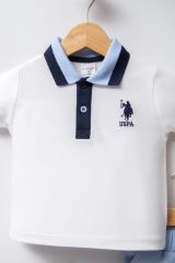 U.S Polo Bebek 2'Li Takım USB2339 Beyaz-Mavi