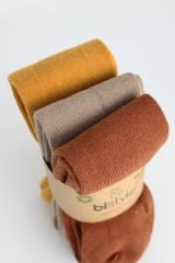 Bistyle 3lü Penye Külotlu Çorap BS3100 Toprak