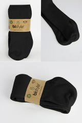 Bistyle Basic Penye Tekli Külotlu Çorap BS1000 Siyah