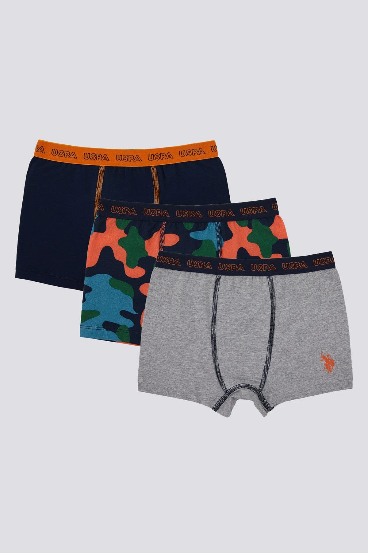 U.S Polo Erkek Çocuk Boxer 3'Lü Takım 1373 NAVY