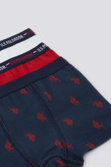 U.S Polo Erkek Çocuk Boxer 3'Lü Takım 1374 Kırmızı