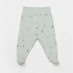 Bibaby Biorganic Modal Happy Forest Patikli Pantolon 57891 Bej-Mint