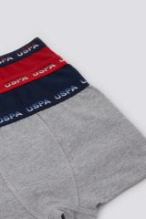 U.S Polo Erkek Çocuk Boxer 3'Lü Takım 1376 Kırmızı