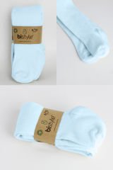 Bistyle Basic Penye Tekli Külotlu Çorap BS1000 Mavi
