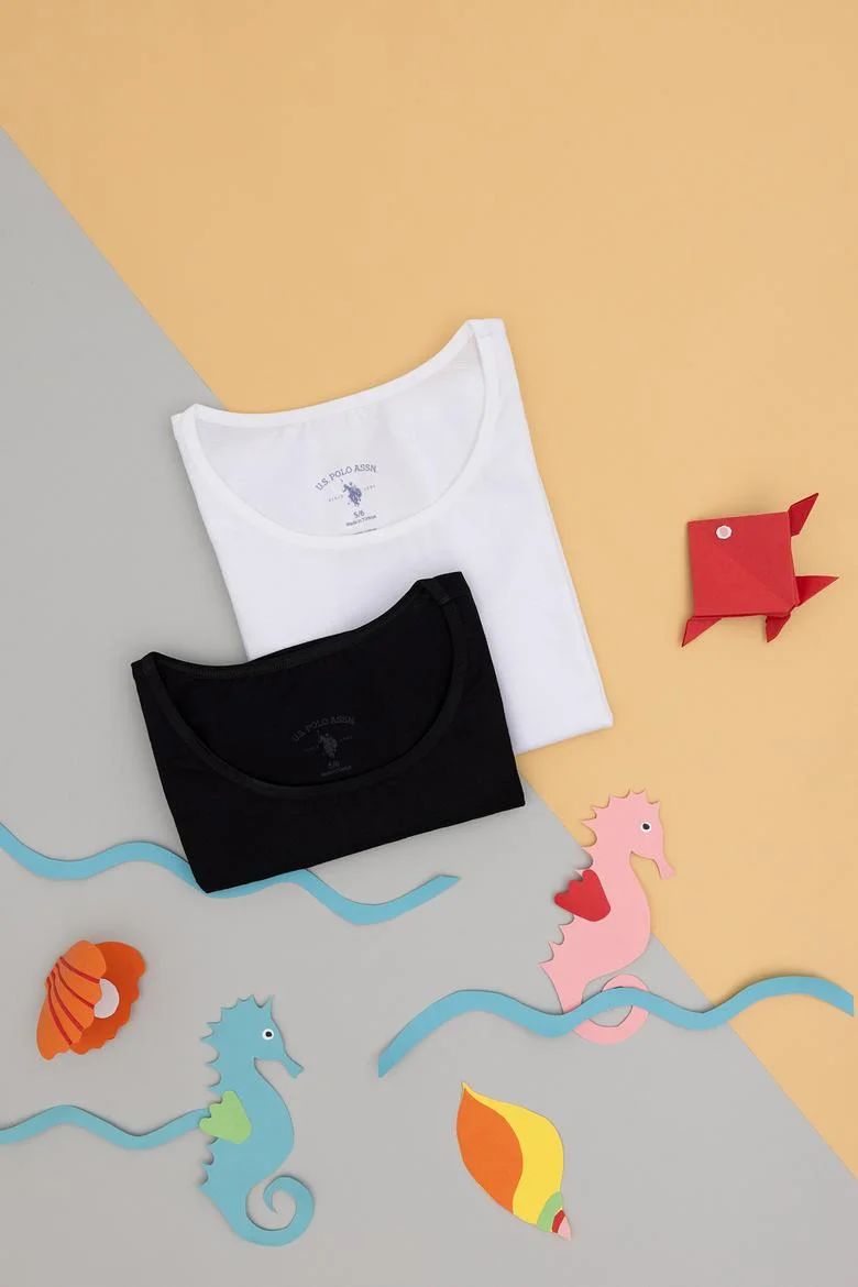 U.S Polo Kız Çocuk Basic Kalın Askılı Atlet 1674 Siyah