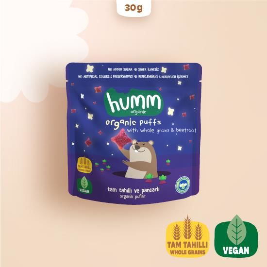 Humm Organik Pancarlı ve Tam Tahıllı Puflar 30gr