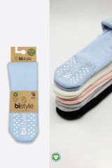 Bistyle Tekli Kaymaz Basic Külotlu Çorap BS50501B Mavi