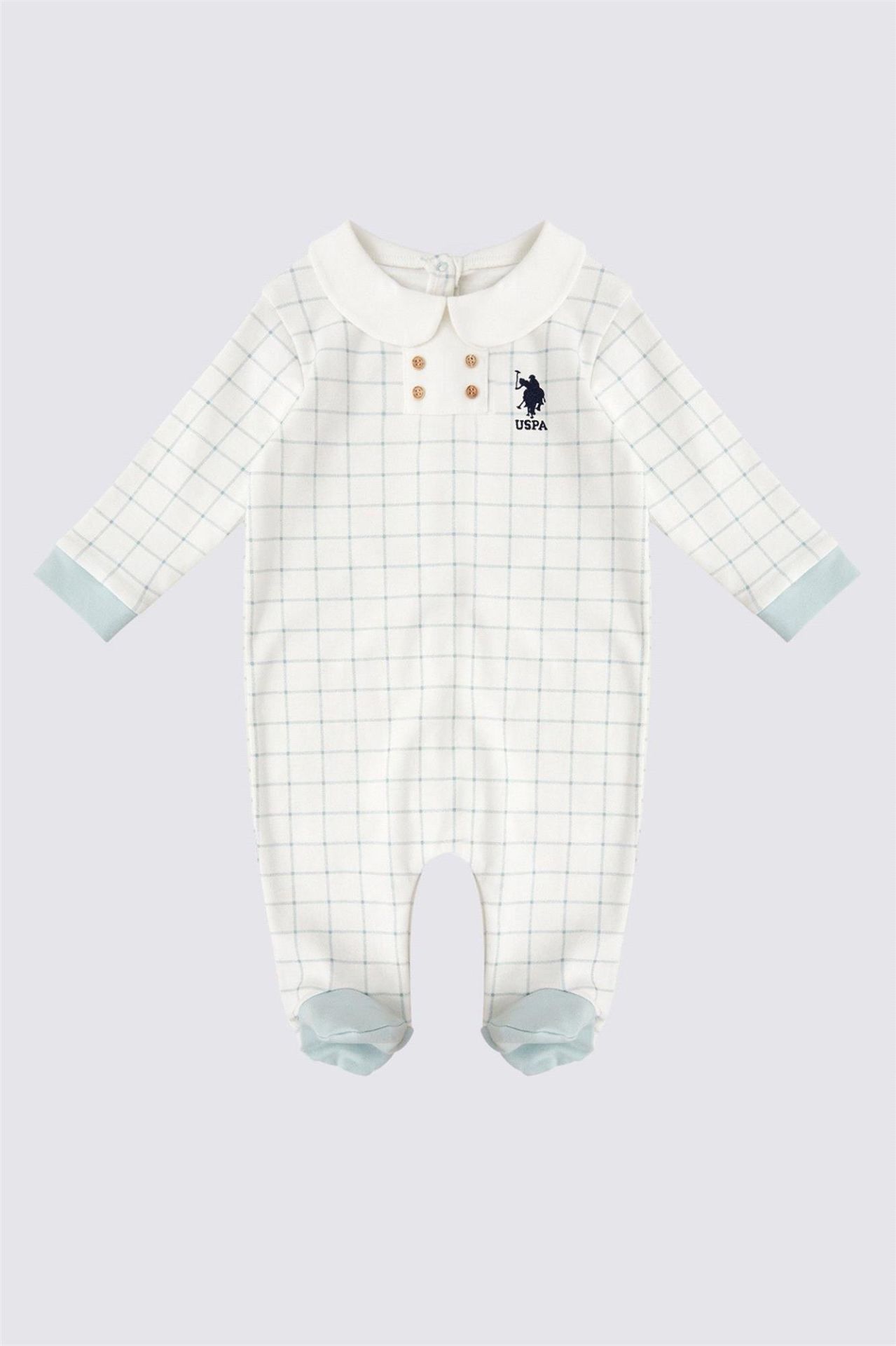 U.S. Polo Roly Poly Erkek Bebek Patikli Tulum USB1844 Su Yeşili