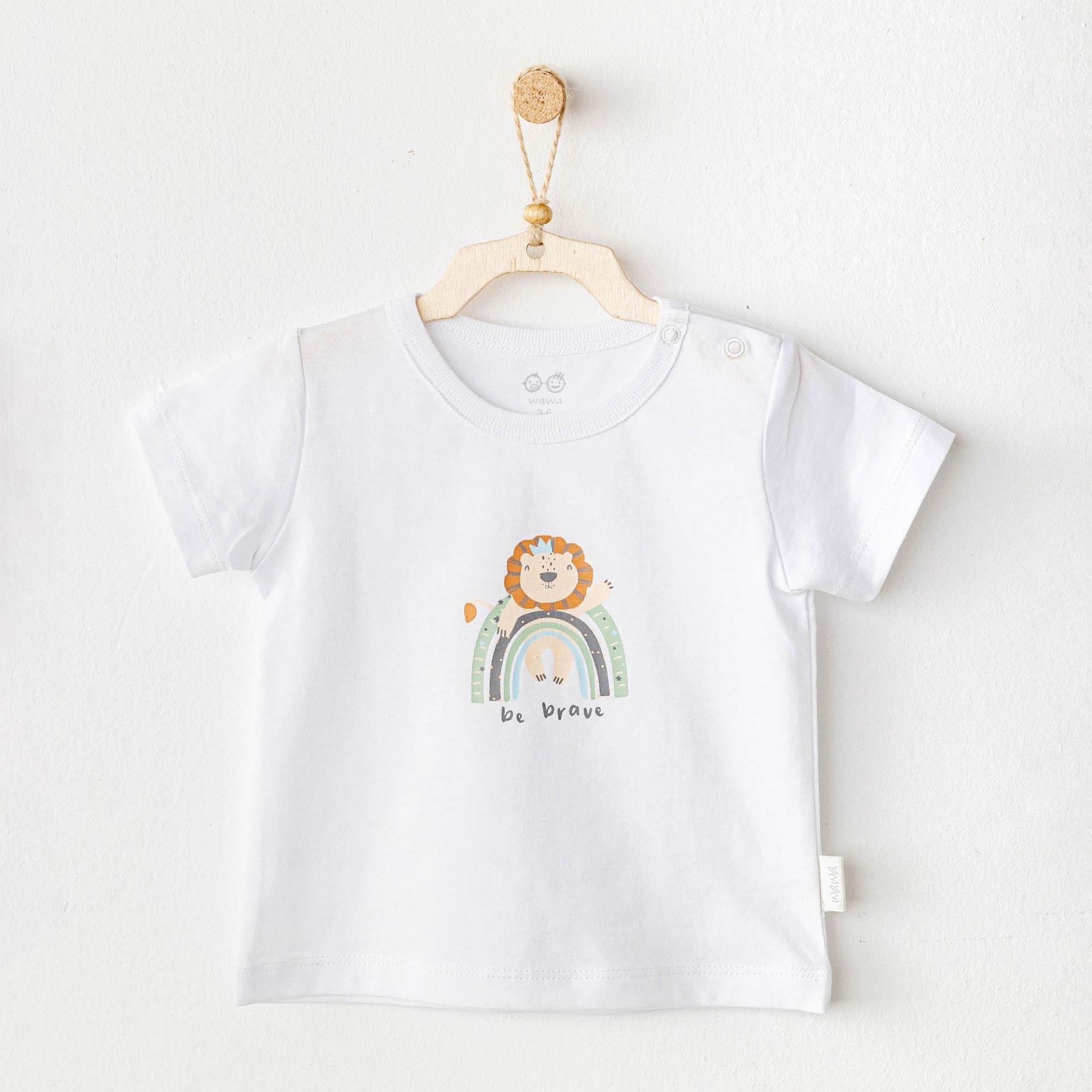 Andywawa AC25977 Casual Bebek Tişört White