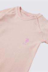 U.S Polo Kız Bebek Patiksiz Tulum 1938 Toz Pembe