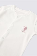 U.S Polo Kız Bebek Patikli 3'Lü Takım 1940 Krem