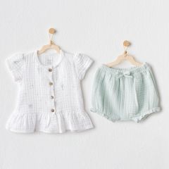 Andywawa AC25509 Love Family Müslin 2'Li Zıbın Set Mint