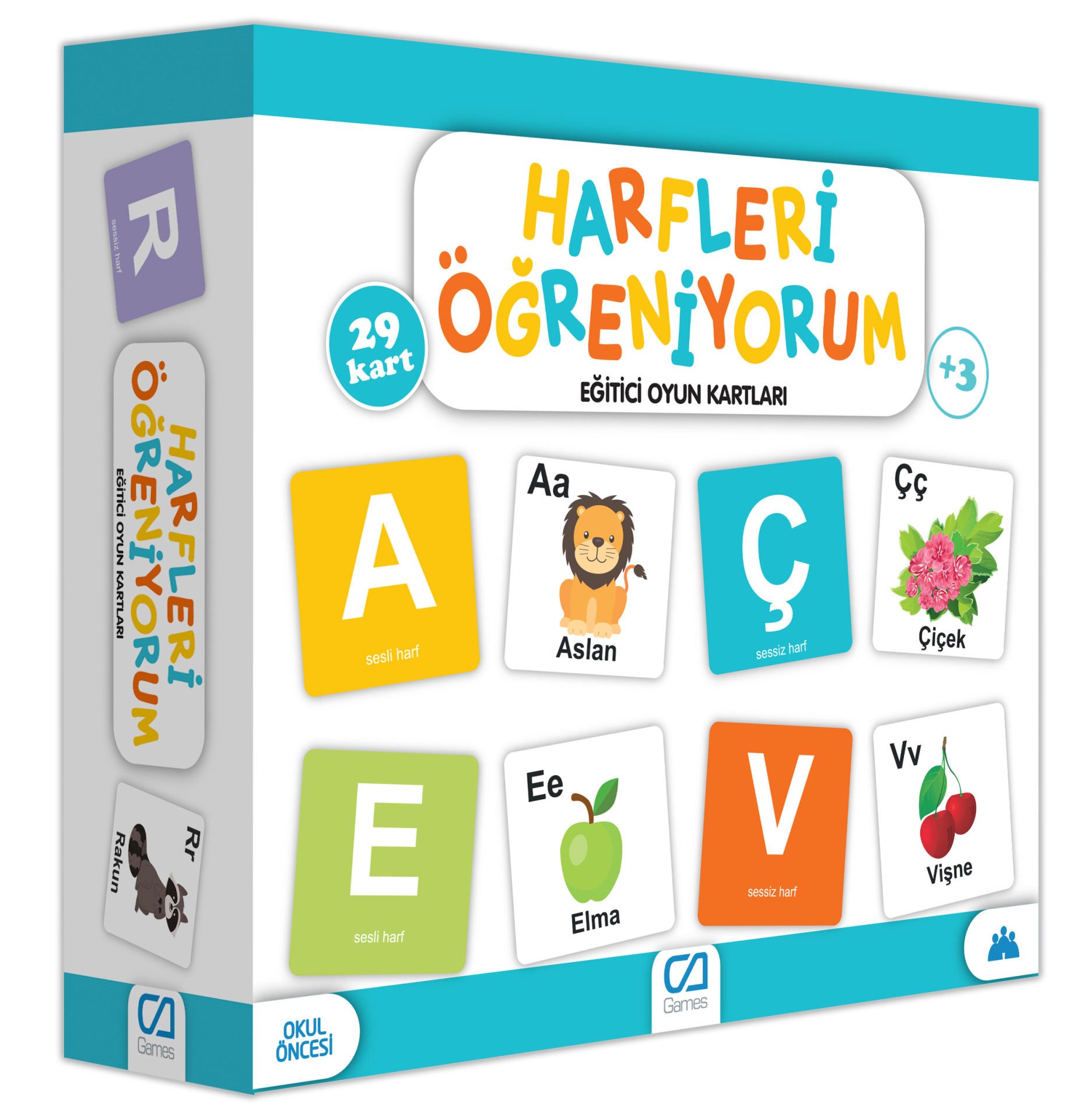 Games Harfleri Öğreniyorum Eğitici Oyun Kartları 29 Kart