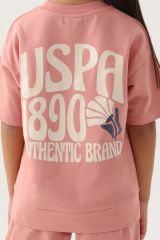 U.S Polo Kız Garson Şort Takım 1808-G Retro Pembe