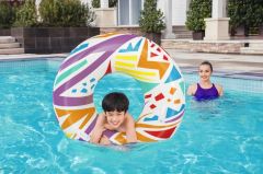 Bestway Geometrik Desenli 119 Cm Tutunmalı Simit - 36228