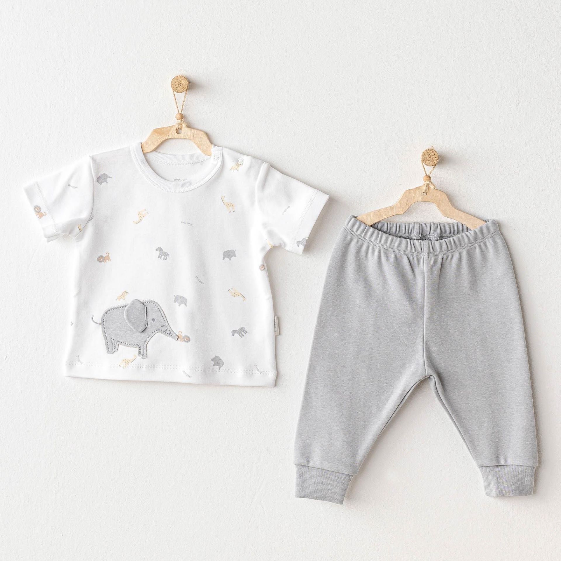 Andywawa AC25809 Little King 2'Li Takım Grey