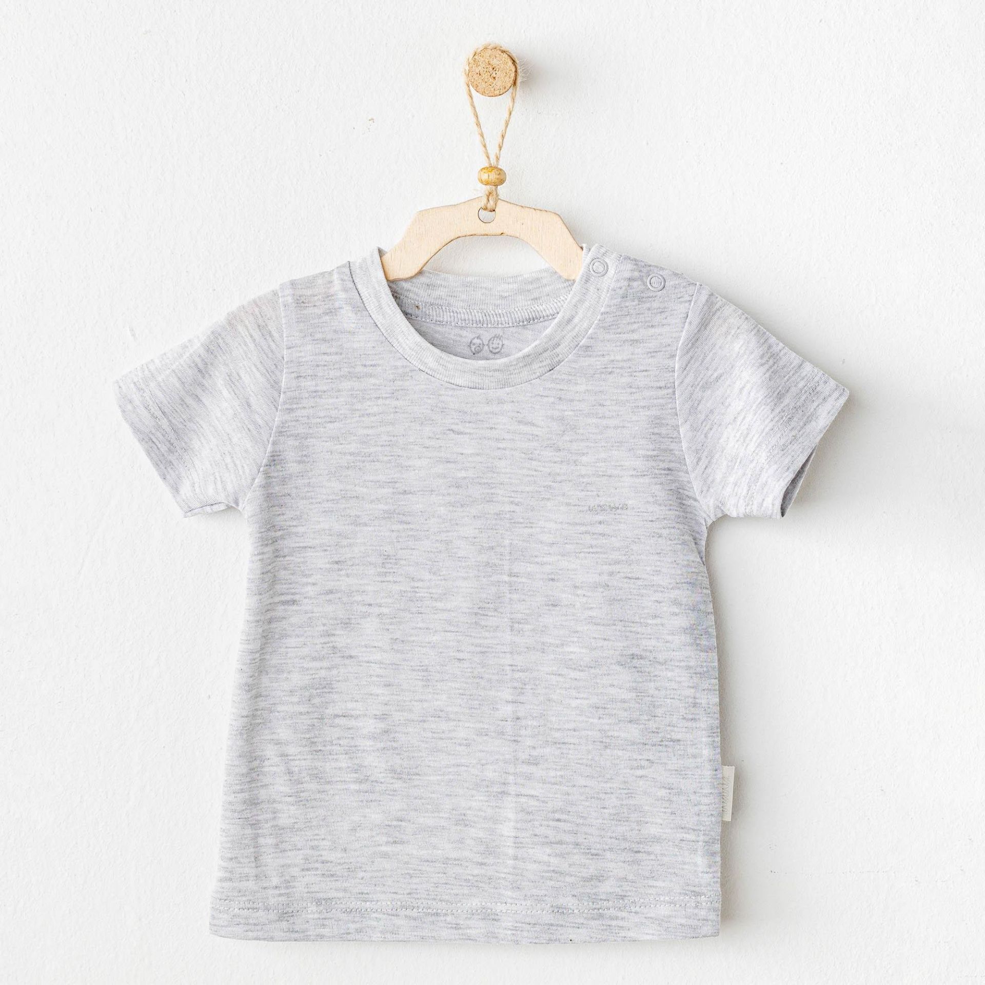 Andywawa AC25971 Casual Bebek Tişört Grey Melange