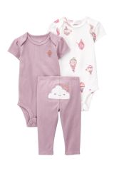 Carter's Layette Kız Bebek 3'Lü Set 1P596710 Karışık Renkli