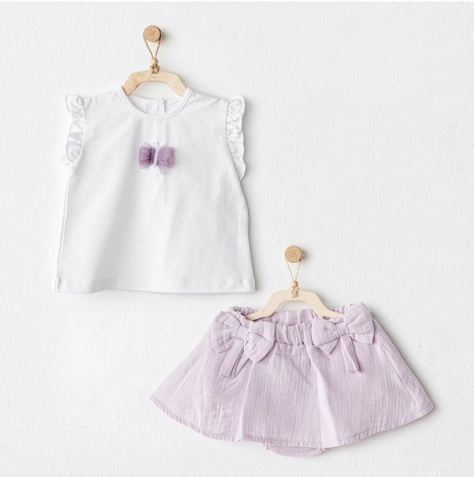 Andywawa AC25575 Magical Butterlfy 2'Li Bebe Takım Lila